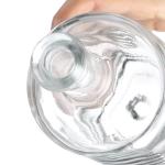 100ml 200ml 375ml 500ml 750ml Round Clear Frosted Vodka Glass Bottle Super Flint