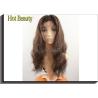 Buy cheap Long Brown Curly Brazilian Human Hair Full Lace Wigs for Thin Hair 120g - 200g from wholesalers