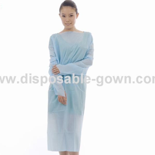 Buy cheap Hospital Long Sleeve Disposable CPE Gown With Thumb Cuff from wholesalers