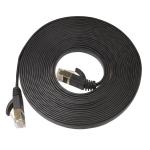 Cat6 UTP Ethernet Lan Cables Flat Short Black Color For Computer