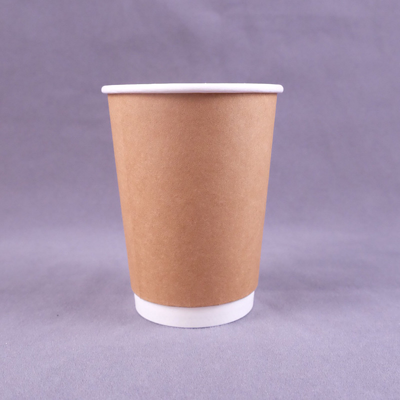 ripple wall Double Layer Paper Cup / 8 Oz Biodegradable Cups With PE Lid