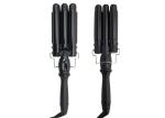 Black Titanium Ceramic 25mm Barrel Curling Wand , Travel Professional Curling
