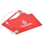 Laminated PVC Plastic PVC Luggage Tag , Die Cut Card Coloured Luggage Tags