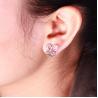 Buy cheap 18K White Gold Butterfly Pave Diamonds Stud Earrings for Women Gift (GDE014) from wholesalers