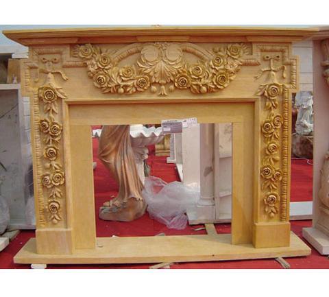 Buy cheap Beige marble fireplace mantel from wholesalers