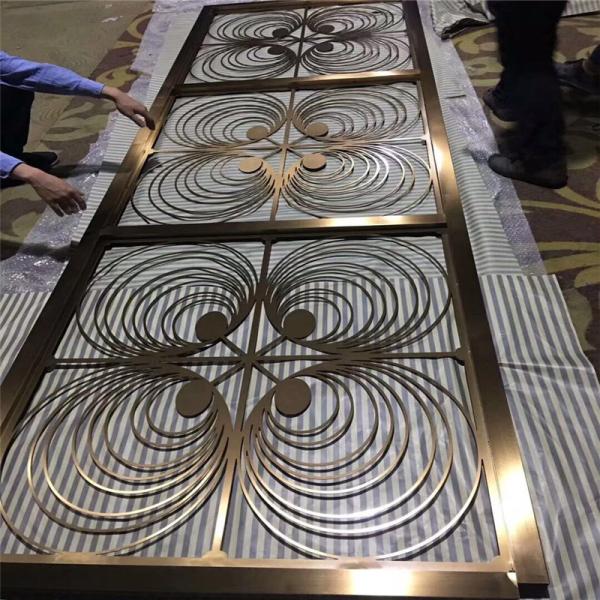 Buy cheap 304 316 rose gold with hairline finish stainless steel home room divider and hotel screen from wholesalers