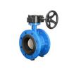 Buy cheap EN 1092-2 DN600 Double flanged hand turbine cast iron butterfly valves from wholesalers
