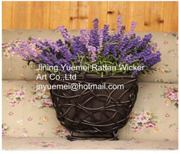 China manufacturer wicker garden baskets willow plant baskets round shape wall