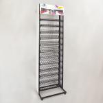 Black Supermarket Display Shelves With PVC Board Nail Polish Rack