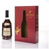 Buy cheap custom single bottle wine gift box foil stamping gold logo wine paper box hinged wine box with flip from wholesalers