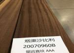Smoked 3D Natural Sapele Wood Veneer Sheets Quarter Cut For Hotel Decoration