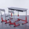 Buy cheap Durable HDPE Metal Material Double Desk And Chair Set Customized Color from wholesalers