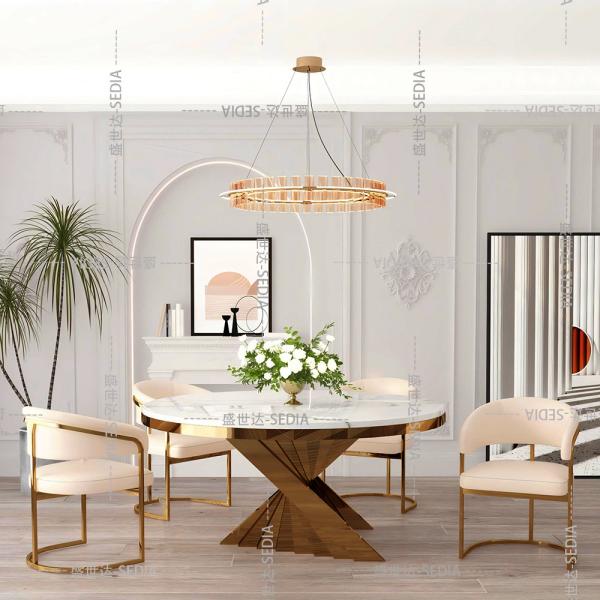 Buy cheap Round Light Luxury Hotel Room Table 0.78 M Height from wholesalers