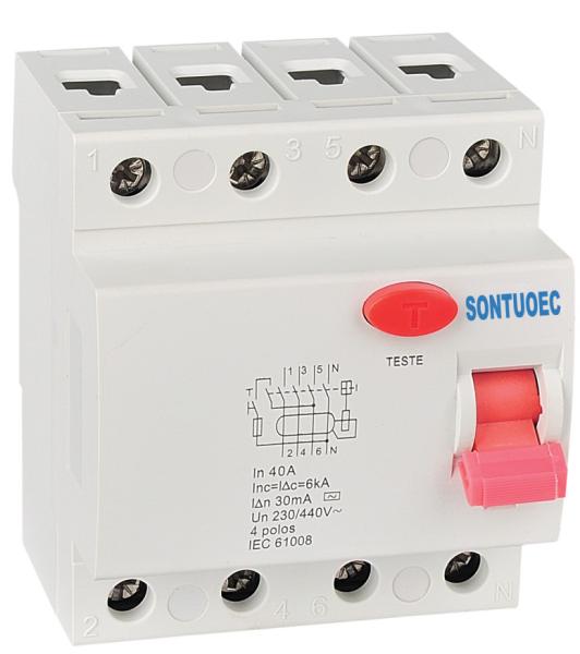 Buy cheap Din Rail Electrical 4P 30mA ELCB Circuit Breaker 415V from wholesalers