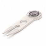 Brand new customized design metal golf fork hat clip ball fork