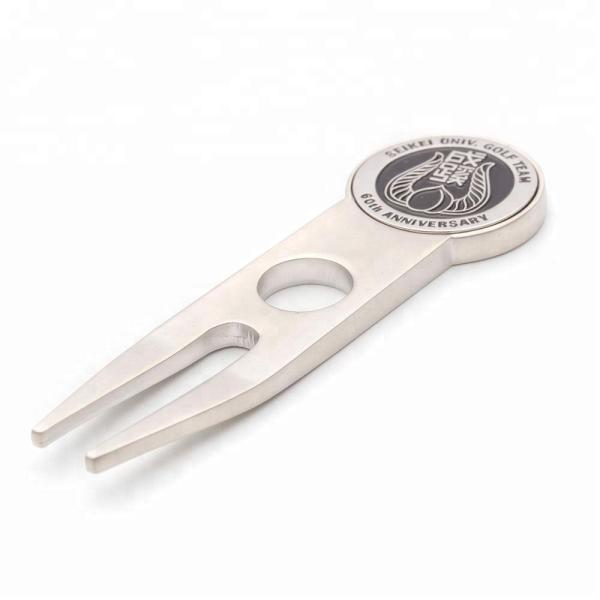 Buy cheap Brand new customized design metal golf fork hat clip ball fork from wholesalers