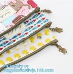Canvas Cosmetic Pen Pencil Stationery Bag, stamping fashion girl pen pencil