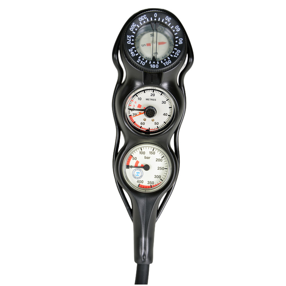 70m Depth Spg Scuba High Pressure Gauge Lightweight Black Color