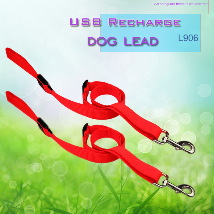 Glowing In Dark Dog Leashes And Collars Dog Pet Products USB Rechargeable
