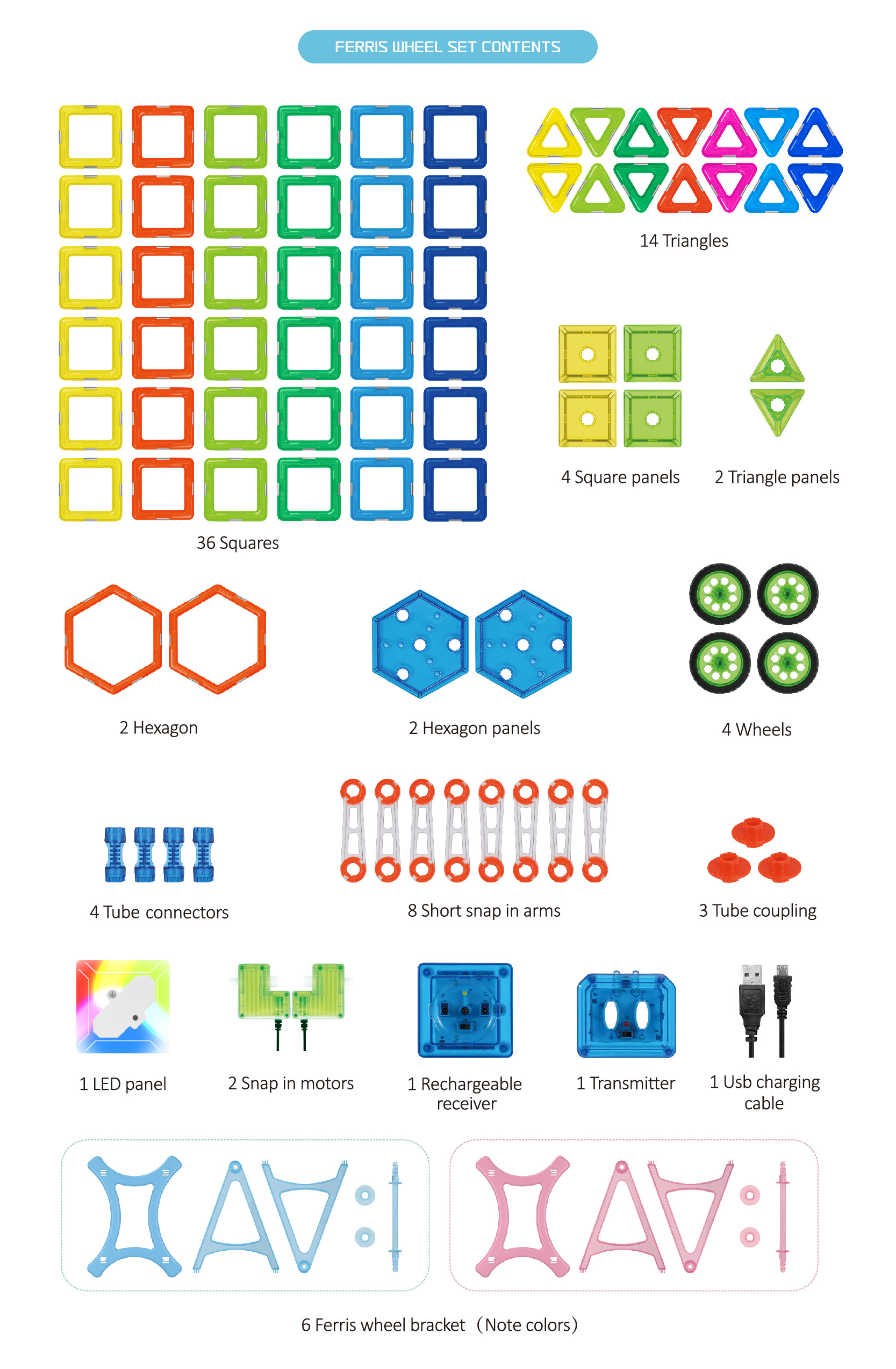 Second Generation Magnetic Block Sets Toy 91PCS Dreamland Theme Creativity