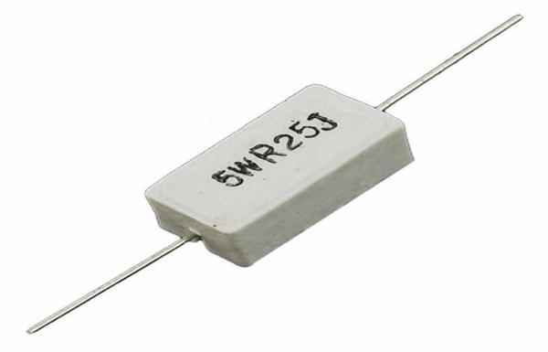 Buy cheap Double End Cement 5W 5 % Resistors 25 Ohm For Power Electronics Circuits from wholesalers