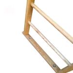 Outdoor Non Toxic Kids Gymnastics Bar / Wooden Climbing Ladder Custom Length