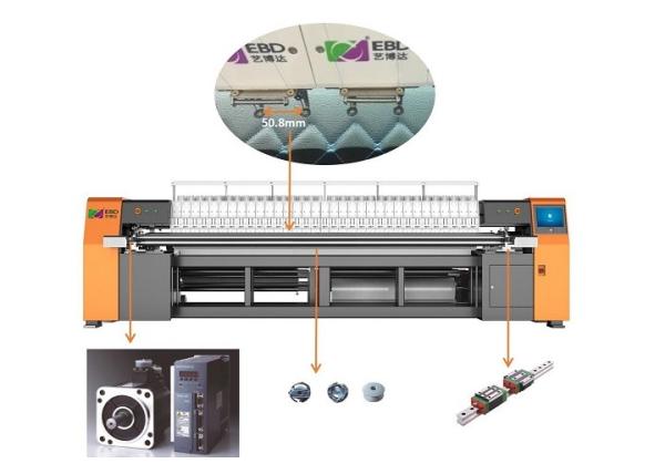 Buy cheap Two Servo Motor quilting with embroidery machine For Foot Pad / Bed Cover from wholesalers