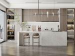 Glossy White U Shaped Kitchen Cabinets Modular Lacuqer Kitchen Furniture