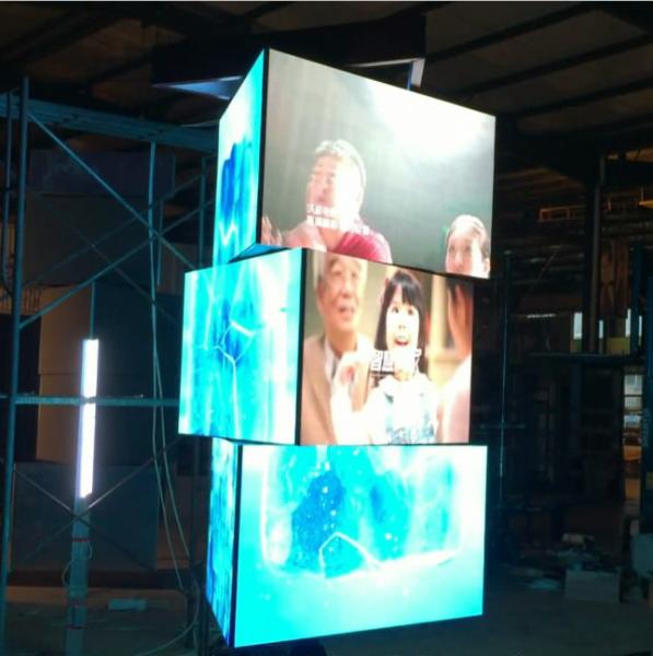 Buy cheap airport subway station biv advertising video 360 degree rotate led screen from wholesalers