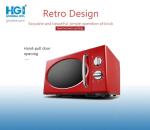 Red Digital Timer Control 20L Microwave Oven Stainless Steel