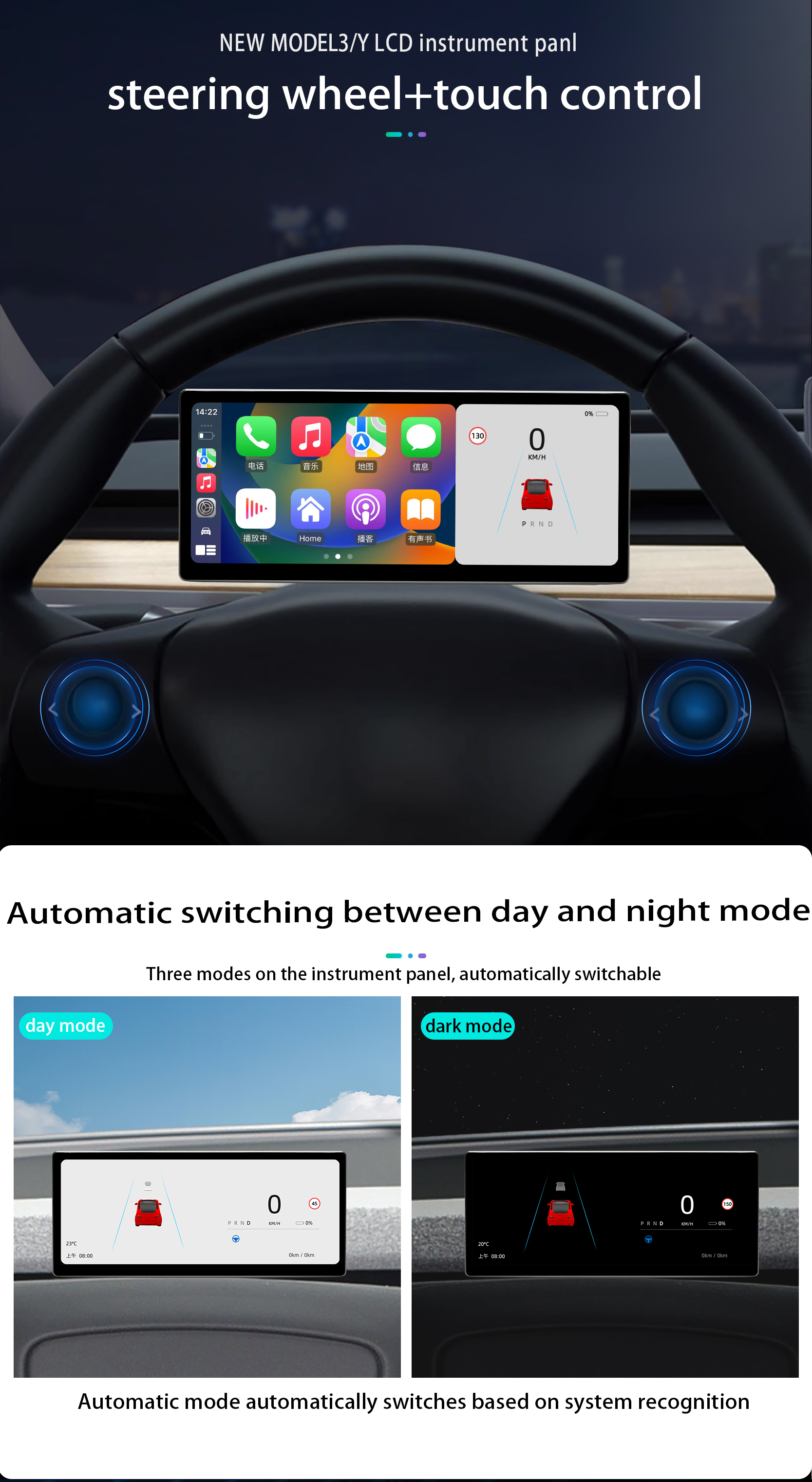 8.9 Inch Car Screen Carplay Linux System For Tesla Model Y / Tesla Model 3