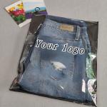Black Zipper Poly Pvc Custom Packaging Bags For Hoodie Clothing