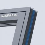 80mm Width Horizontal Opening Aluminum Casement Glass Windows For Commercial