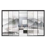 Ultra Narrow Frame Aluminium Sliding Doors With Heat Insulation Coefficient K