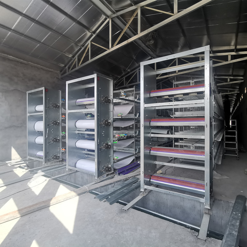 30000 Birds Hot Dip Galvanized Steel H Type Battery Cages For Broiler Chicken