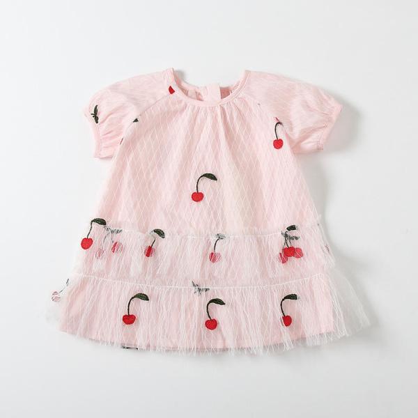 Buy cheap Baby Mesh Princess Dress Girls Cherry Dress Summer Children'S Clothing from wholesalers