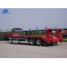 Buy cheap 2 Axles Low Bed Semi Trailer 20-40 Tons Machine Loading Spring Steel Suspension from wholesalers