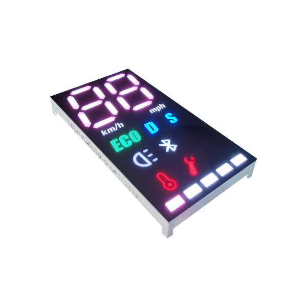 Buy cheap 35mcd Multicolour Seven Segment LED Display 3 Digit 635nm For Motorcycle from wholesalers