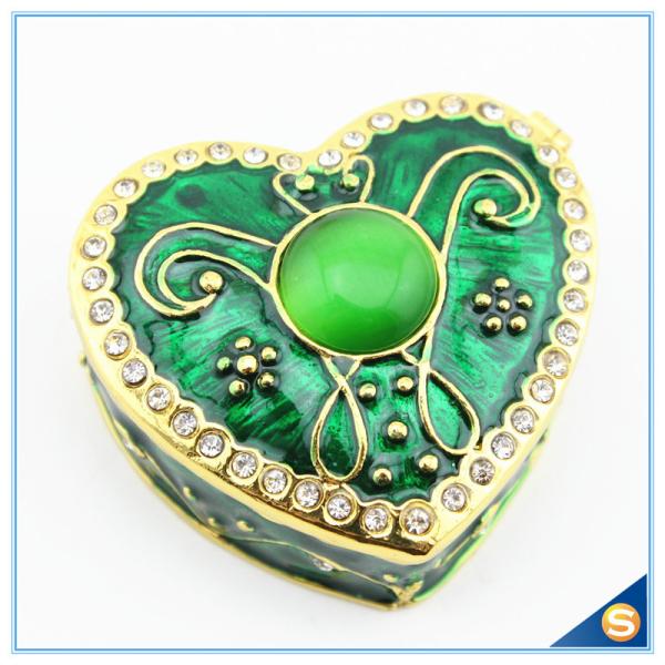 Buy cheap Wholesale Enamel Heart Shape Trinket Box Two color Jewelry Box SCJ944 from wholesalers