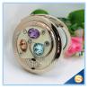 Buy cheap Shinny Gifts Custom Crystal Compact Mirror Handbag Small Round Shape Makeup Mirror from wholesalers