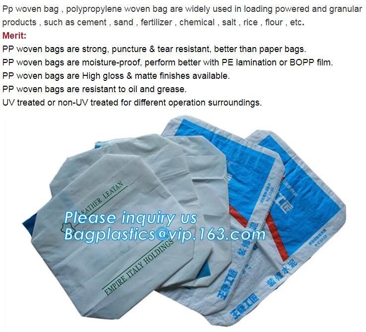 PP Plastic Type Bag With Valve Bag Type PP Woven Bags 50kg,China factory recycled pp woven bag for sugar and salt, packa