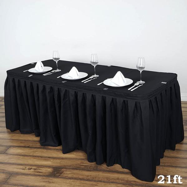 Buy cheap Eco Friendly Disposable Table Skirts , Waterproof Plastic Party Table Skirt from wholesalers