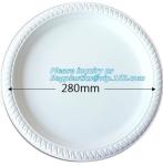 Round 11 inch 4 compartment disposable corn starch plates,3 compartments