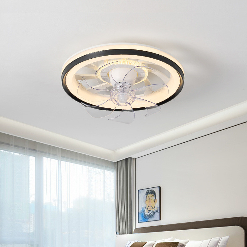 E27 European Modern Minimalist Interior Decoration LED Fan Light