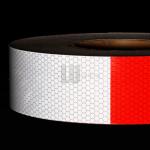 Red Silver DOT C2 Certificate Glass Beads Reflective Tape For Truck Semi Trailer