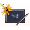 Buy cheap 48 Set Thanks Greeting Card Navy Blue Color Gold Foil Embossed Lettering Logo from wholesalers