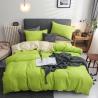 Buy cheap Contrast Color 4 Pcs Microfiber Bedding Set Solid Green Duvet Cover for King Size Bed from wholesalers