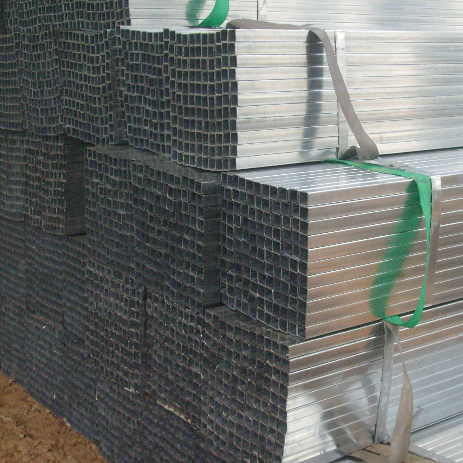 Hot Dip Q345 Galvanised Steel Box Section 100x100 Square Pipe Gal