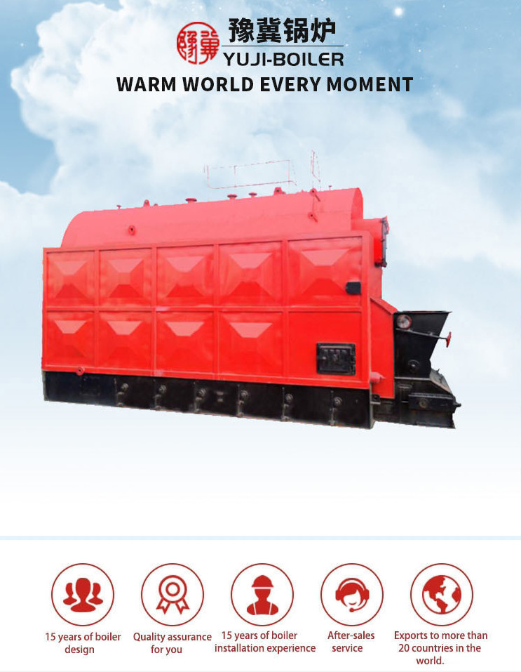 Straw Wood Chip Hot Water Heater , Hot Water Steam Boiler Safe Operation