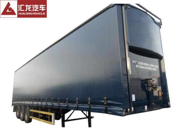 Buy cheap Aerodynamics Curtain Side Step Deck Trailer , Curtain Side Lorry With Light Curb Plate from wholesalers